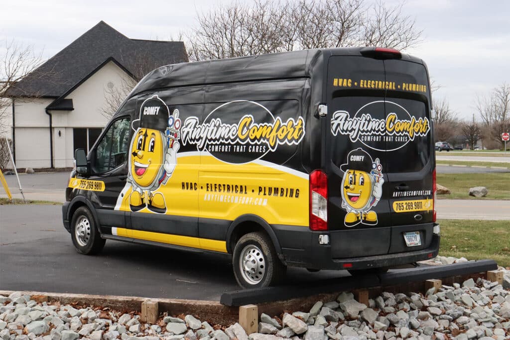 Anytime Comfort van wrap in Indianapolis, IN