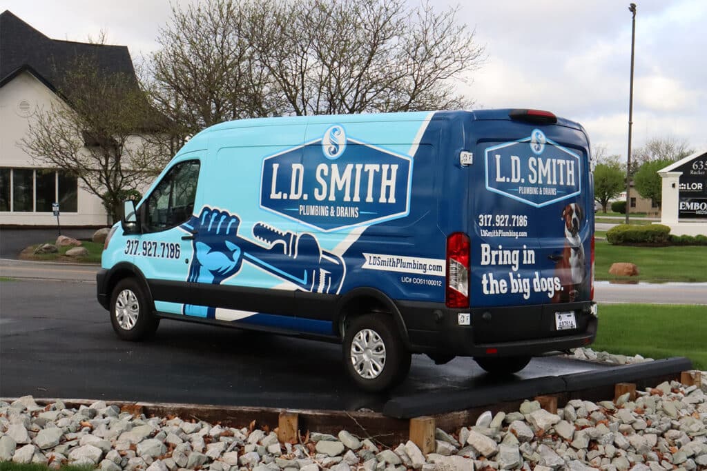 L.D. Smith Plumbing &amp; Drains van wrap in Indianapolis, IN