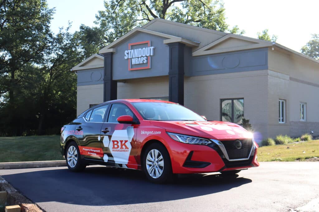 BK Management car wrap in Indianapolis, IN