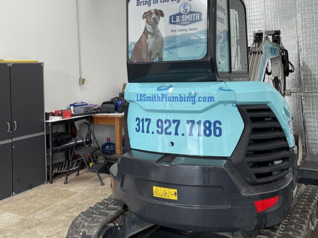 backhoe wrap company in Indianapolis