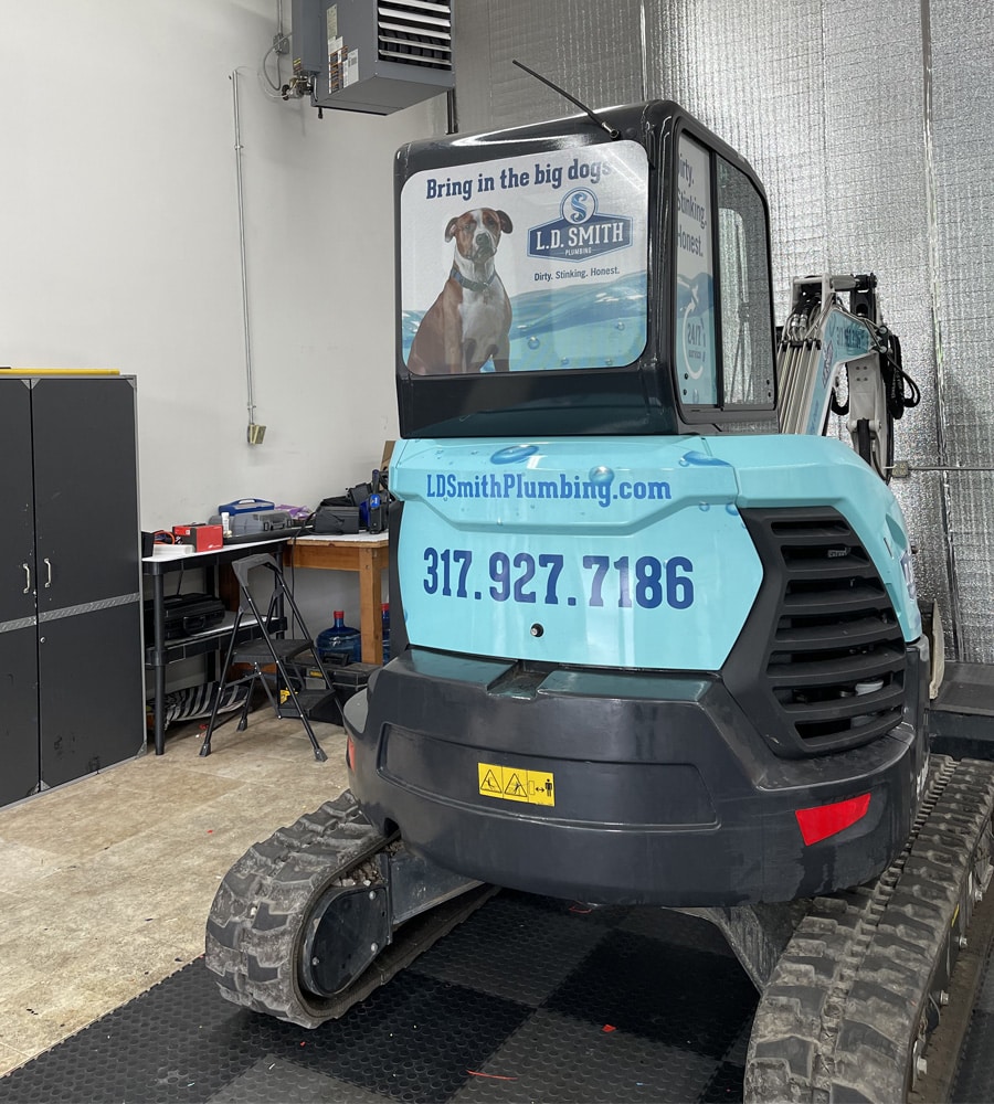 backhoe wrap company in Indianapolis