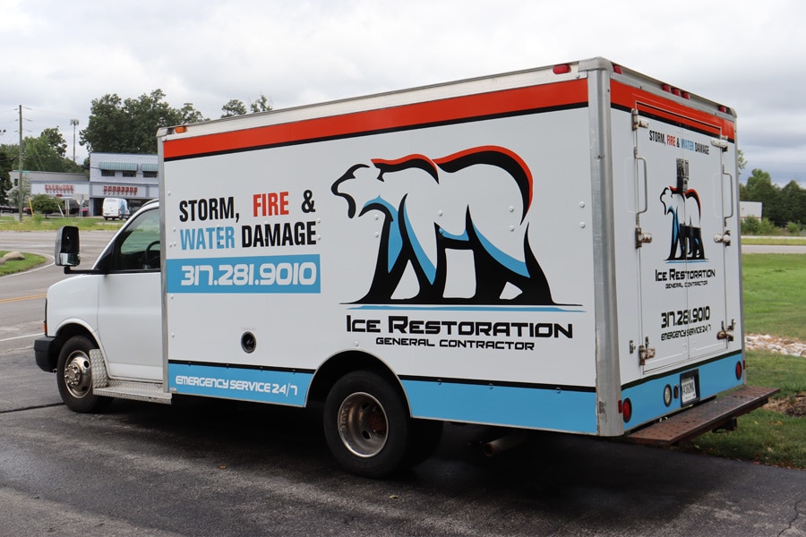 custom box truck branding wraps in Indianapolis