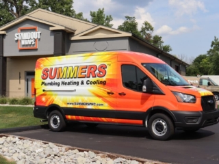 Summers Plumbing Heating &amp; Cooling custom van wrap