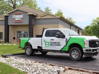 Indianapolis, IN Franklin Brothers Landscaping truck wrap service