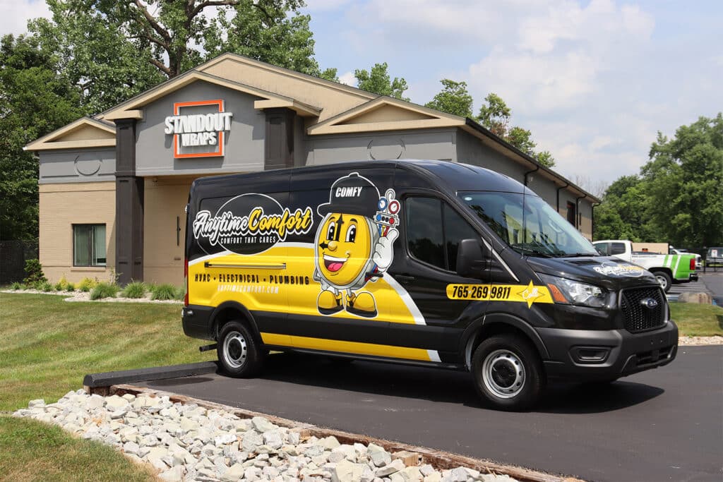 Anytime Comfort custom vehicle wrap by Standout Wraps