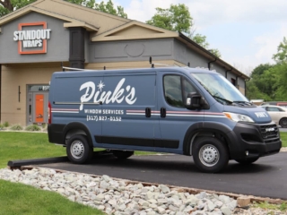 Pink's Window Services customer vehicle wrap by Standout Wraps