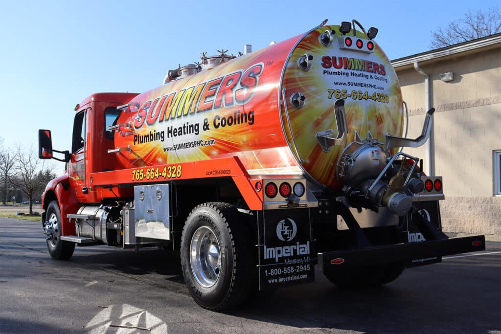 Summers tanker truck wrap in Indianapolis, IN