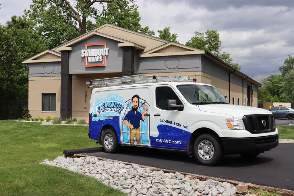 Clearwater Window Cleaning van wrap in Indianapolis, IN