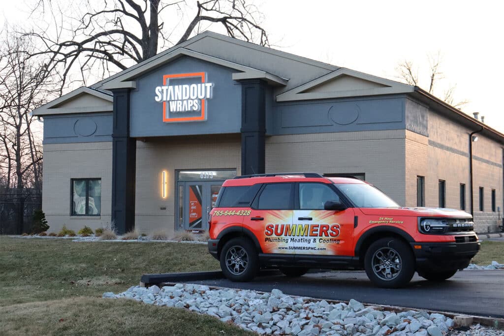 Summers Plumbing Heating &amp; Cooling Vehicle Wrap