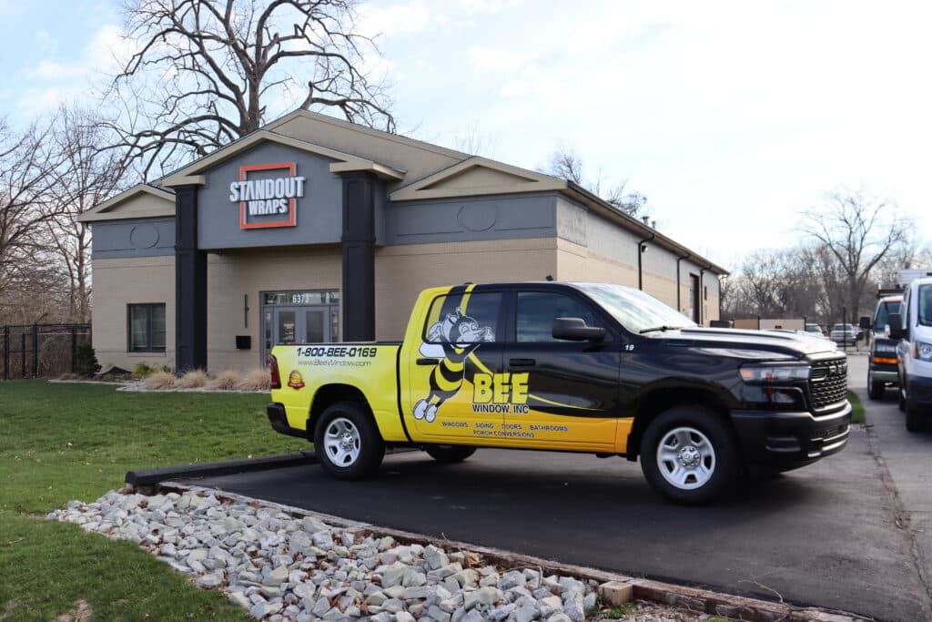 Bee Window Inc. truck wrap in Indianapolis, IN