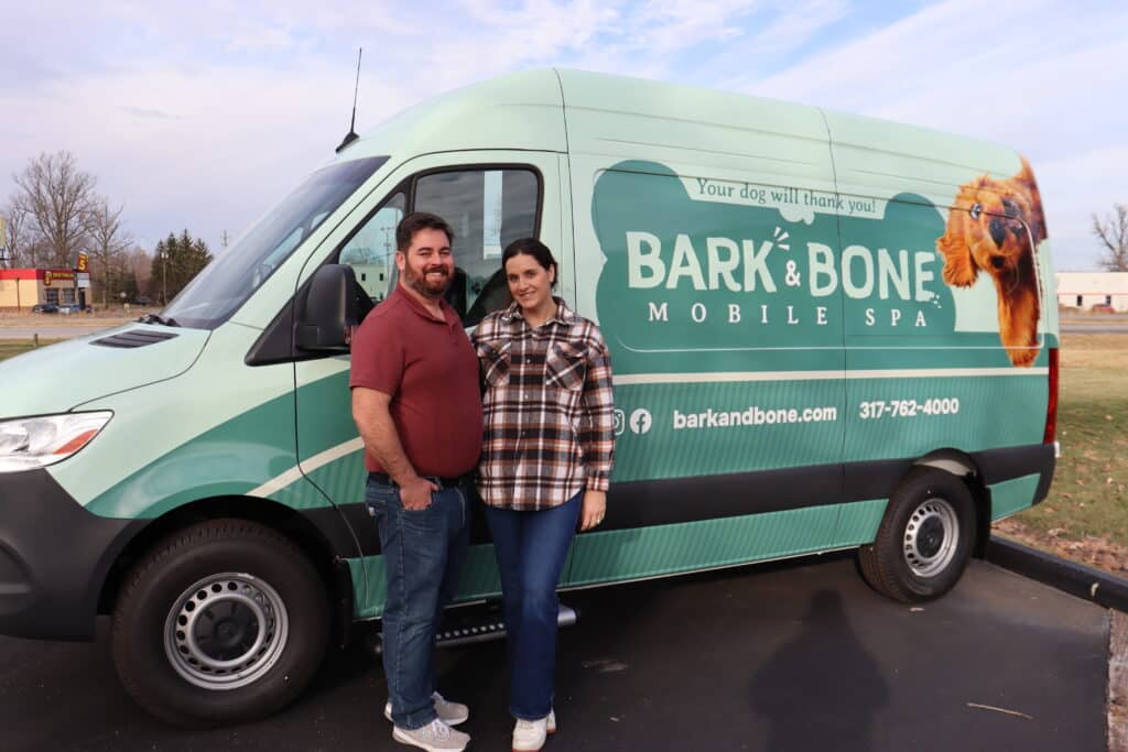 Bark &amp; Bone Mobile Spa van wrap in Indianapolis, IN