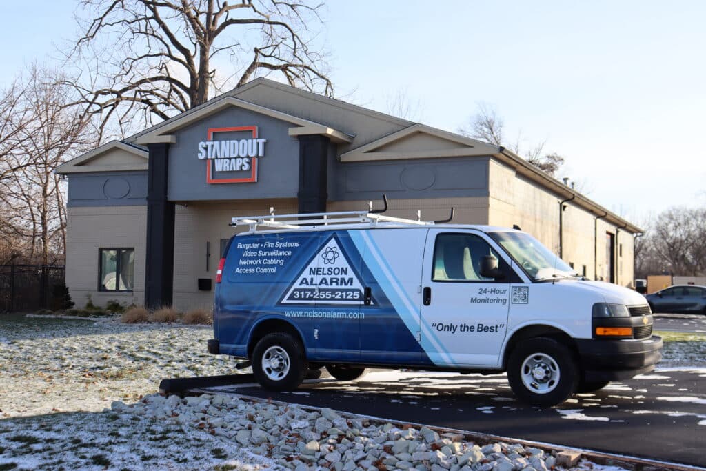 Vehicle wrapping service for Nelson Alarm in Indianapolis, IN